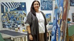 La pintora Vanessa Lodeiro, en su taller