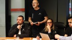 Adri�n Barb�n, �scar Rodr�guez y Rita Camblor en la reuni�n del comit� de direcci�n del Infopa.