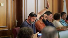 El concejal de Esperta Monforte, durante una votaci�n plenaria