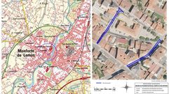 Mapa difundido por el Ayuntamiento sobre las obras previstas en el Campo de San Antonio, que obligar�n a cortar los dos tramos de calle marcados en azul
