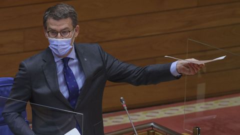 Feijoo, en el Parlamento de Galicia