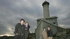 R�mulo Sanjurjo con Flor Maceira, Miguel Mato y Lino Braxe.