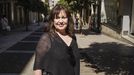 Lola Varela en la calle Cardenal Quiroga, donde estaba la tienda de Zara en la que empez� a trabajar con 17 a�os