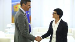 El presidente del Gobierno, Pedro S�nchez, recibi� a la comisaria europea de Ampliaci�n, Marta Kos