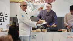Los chefs de Eclectic, Sergio Musso y Paco Chicn, durante el taller Cocia Capital