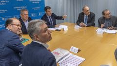 Imagen de archivo de la reunin mantenida a finales de mayo entre la Xunta y los rectores de las tres universidades convocada tras el anuncio de la UDC de iniciar los trmites para implantar la titulacin de Medicina