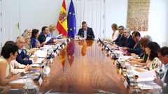 El presidente Pedro S�nchez, encabezando la reuni�n de este martes del Consejo de Seguridad Nacional.