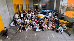 Un momento de la actividad de la federacin automovilstica en O Ruxidoiro