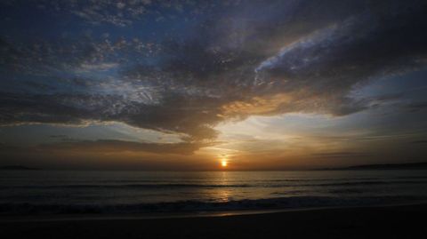Puesta de sol desde A Lanzada.