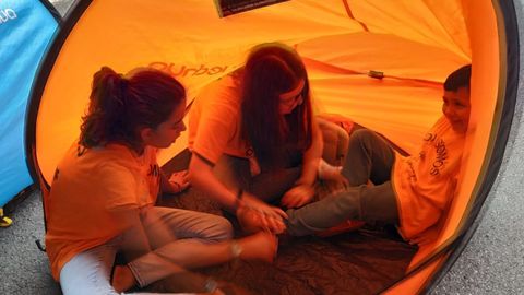 Acampada de los trabajadores de Vesuvius