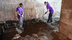 Trabajos arqueol�gicos en el convento de Santa Clara
