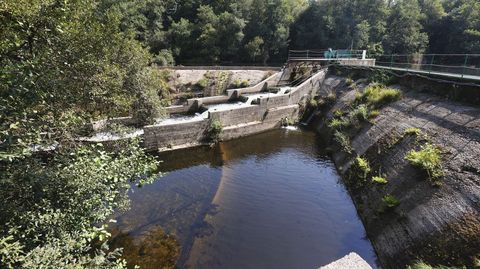 R�o L�rez, a su paso por la presa de Bora, en Pontevedra