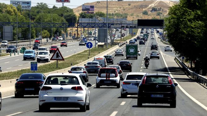 Operaci�n salida de julio. En la imagen, vista de la A-3, en sentido salida de Madrid.