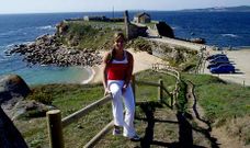 <span lang= es-es >Una enamorada de Arousa</span>. Teresa Portela se siente en la comarca como en su Cangas natal .