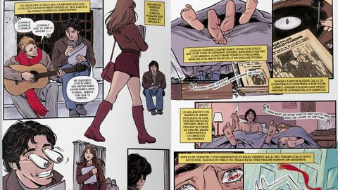 Una de las páginas del libro ilustradas por Aneke.