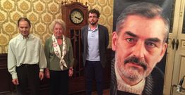 Alberte Ansede, Saleta Goi y Jos� Manuel Sande en la presentaci�n de �L�as de Outono�. 