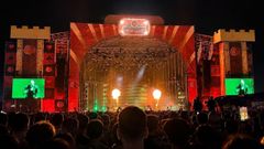 Concierto de Hijos de la Ruina en el festival Boombastic. El proyecto conjunto de Natos, Waor y Recycled J, ofreci� el �nico concierto programado en el escenario principal.
