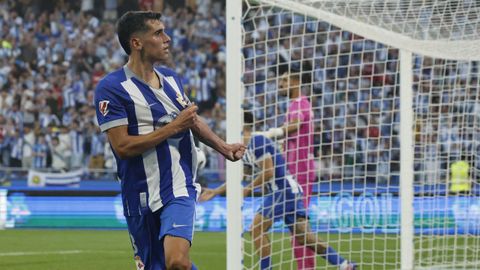 Villares, tras el gol del empate contra el Betis