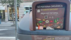Este contenedor marr�n de la r�a Xeneral Pardi�as es solo uno de los muchos que est�n rotos en el Ensanche.