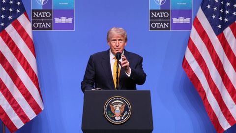 Trump en la reciente cumbre de la OTAN celebrada en Ankara (Turqu�a).