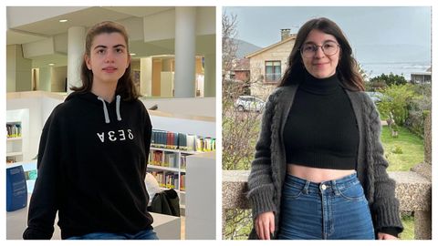 Laura Salgueiro y Lucía Gil, estudiantes de Ingeniería Informática en la USC
