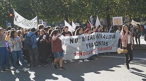Manifestaci�n contra la rev�lida en Oviedo