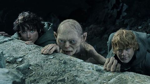 Frodo, Gollum y Sam en una escena de �El se�or de los anillos: El retorno del rey�.