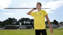 Imagen de archivo de Enzo L�pez en el estadio de A Alta.