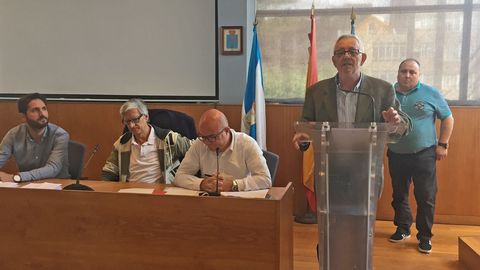 Xos Manuel Pazos durante la toma de posesin