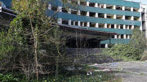 Vista del antiguo Hospital Universitario de Asturias (HUCA)
