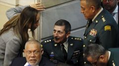 El general Nicacio Mart�nez, comandante del Ej�rcito de Colombia, estuvo presente en la votaci�n