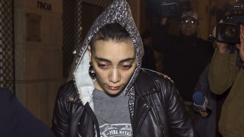 Mar�a Jimena Rico a su llegada a Torrox