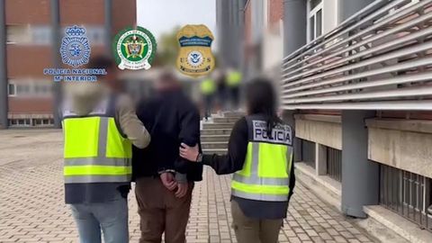 El narco gallego Garc�a Morales, alias Matador, en dependencias policiales
