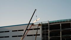 Las obras del centro log�stico de Amazon en Bobes, Siero.