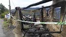 Las�fotos del grave incendio de A Crux de Outeiro