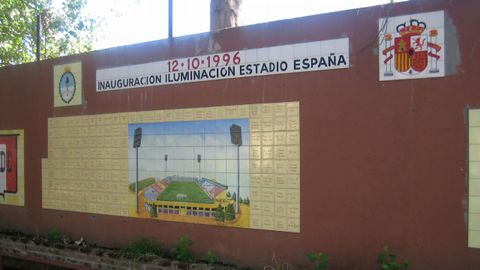Un mural del estadio del Club Espaol, en una imagen de archivo
