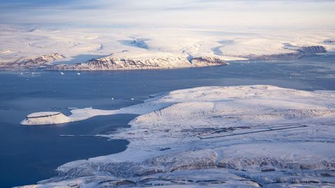 Vista a�rea de Groenlandia, en una imagen de archivo