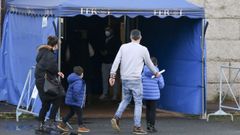 La jornada de ayer fue fluida en A Malata y no hubo colas para aplicar las dosis infantiles