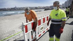 Vallado de la playa de Riazor