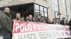 Concentraci�n de trabajadores de Masol Iberia en Ferrol. 