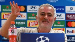 Jos� Mourinho, en la rueda de prensa previa al duelo entre el Real Madrid y el Roma.