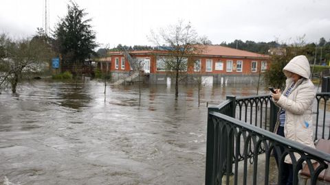 Desbordamiento del ro Umia en Cambados. 