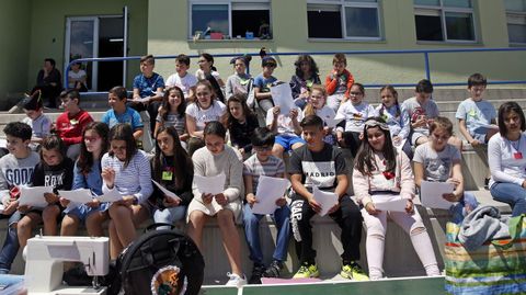 Romara das Letras no colexio de Escarabote