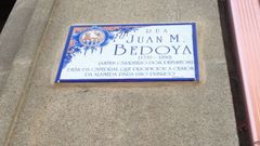 Placa de identificacin de una calle en la capital ourensana.