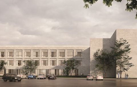 Imagen aproximada de la residencia de la tercera edad que la Xunta y la Fundacion Amancio Ortega construirán en el antiguo solar de la residencia sanitaria de Lugo