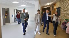 El conselleiro de Educación, Román Rodríguez, este viernes, durante la inauguración de la ampliación de la escuela infantil Crespo Rivas de Pontevedra