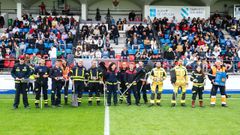 Entrega del material por parte del Celta por los incendios del pasado verano