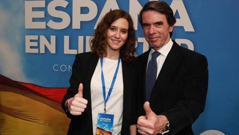 Ayuso y Aznar, durante la pasada convenci�n  nacional del PP