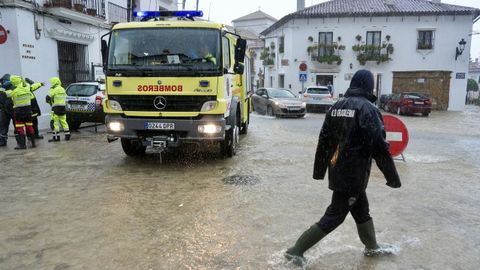 Calles inundadas en Grazalema