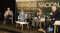 Tebas, Mari�n Mouri�o y Caballero hablaron del Celta y de f�tbol en Bala�dos.